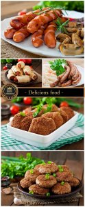  Delicious food, meat dishes - stock photos 