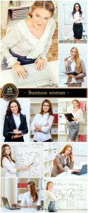  Business woman, office - stock photos 