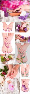  Manicures and pedicures, hand and foot - stock photos 