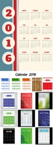  Calendar 2016 year vector design template 