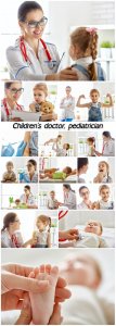  Children's doctor, pediatrician and children 