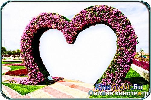 Рамка фотошоп - Цветочное сердце